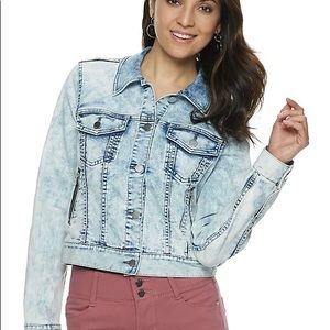 Acid washed denim jacket Size M